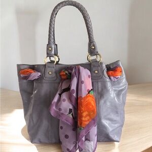 ALDO Mauve Rope Strap Style Soft Handbag with Scarf